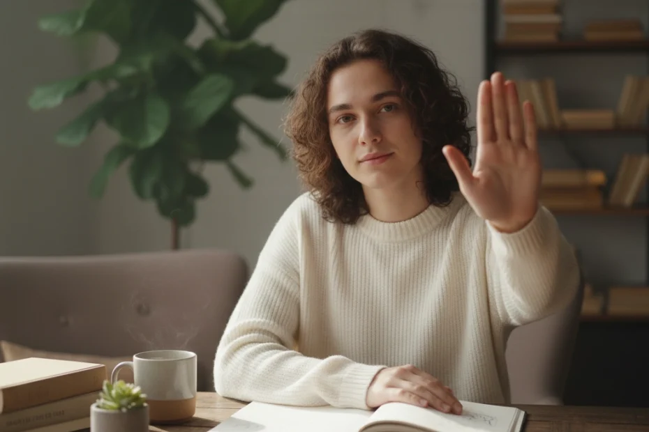 Persona aprendiendo a decir que no