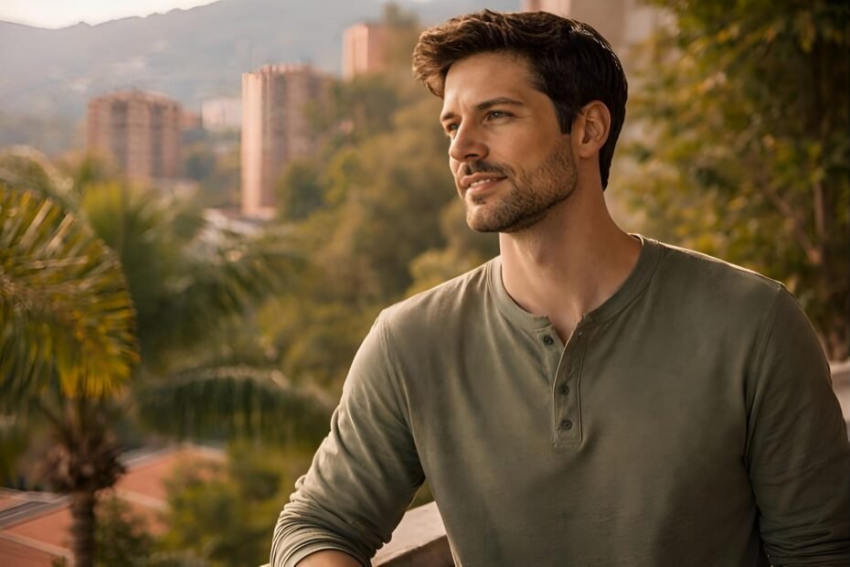 Una persona en proceso de cómo desarrollar el autoestima, con una actitud de calma, autovaloración y equilibrio emocional