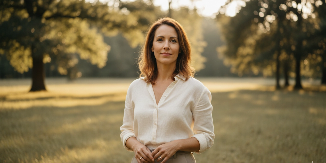 Imagen realista de una mujer segura de sí misma que representa las 100 cualidades de una mujer, mostrando Características positivas, cualidades personales y un perfil emocional sano asociado a la mujer ideal desde una perspectiva psicológica.